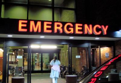 Hospital emergency room entrance